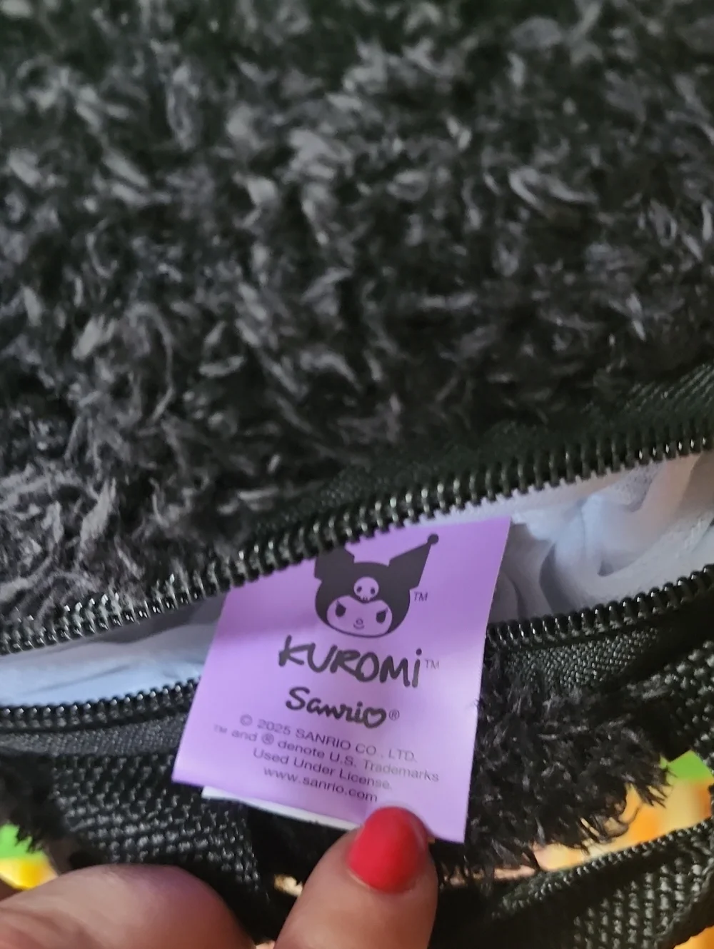 Sanrio Kuromi Feather Plush Backpack
